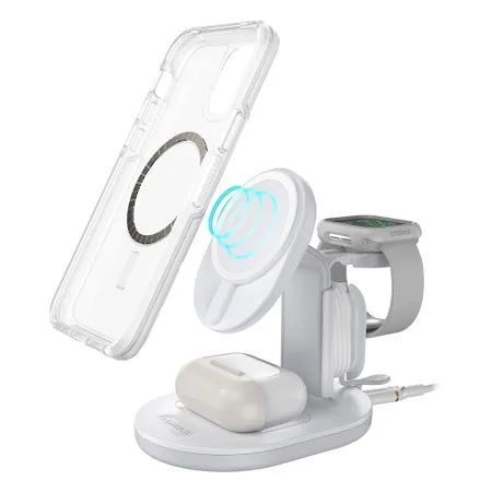 Otterbox 15W 3-in-1 Wireless Charging Station for MagSafe - White (Lucid Dreamer)