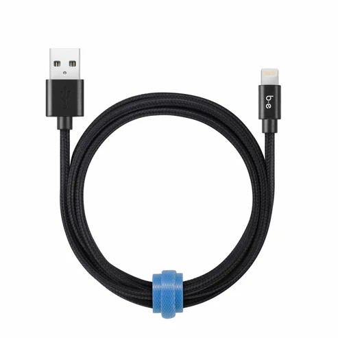 Braided Charge/Sync Lightning to USB-A Cable 4ft Black [USB-A to Lightning]